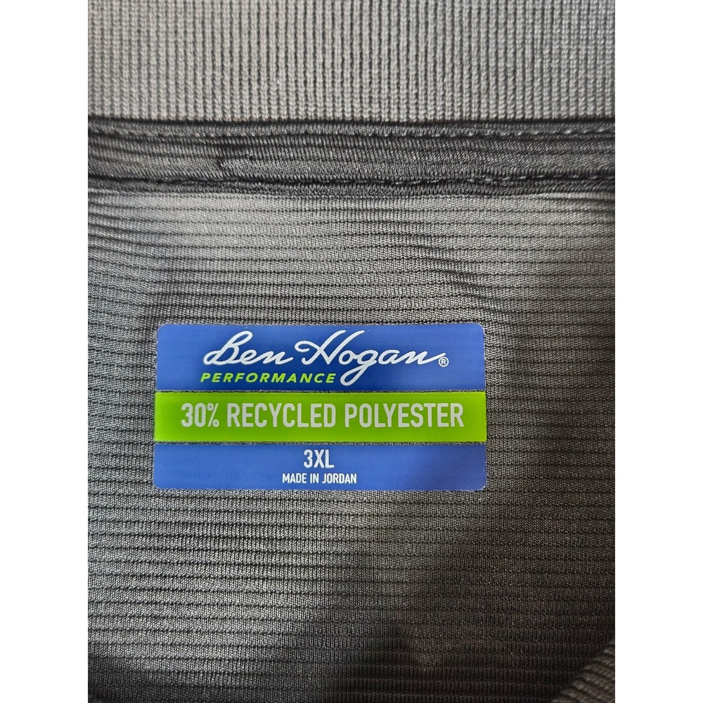 Ben Hogan Performance Mens 3XL‎ Polo Shirt Charcoal Grey Textured Short Sleeve - Picture 3 of 8